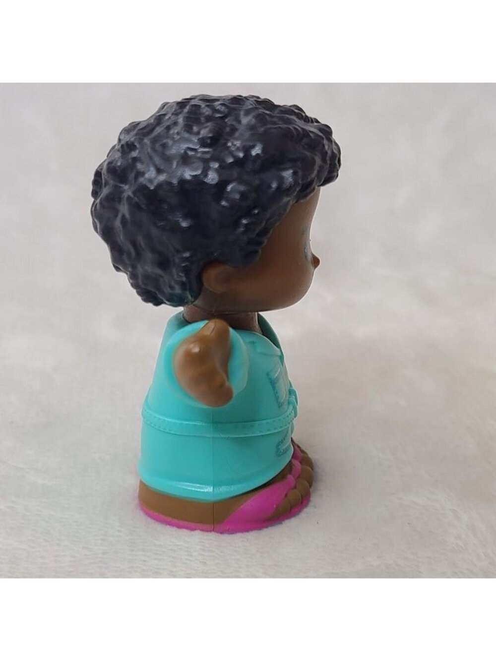 Fisher Price Little People Mom Figure Coffee Cup Teal Outfit 2021 Mattel - Picture 2 of 8
